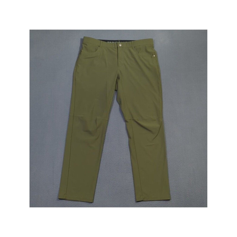 Eddie Bauer Pants Men's 36x30 Green Chino Outdoor Hiking Camping